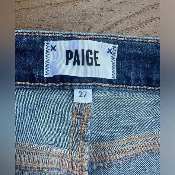 Paige Verdugo Crop Distressed Mid Rise Skinny Jeans Size 27 - Picture 2 of 3
